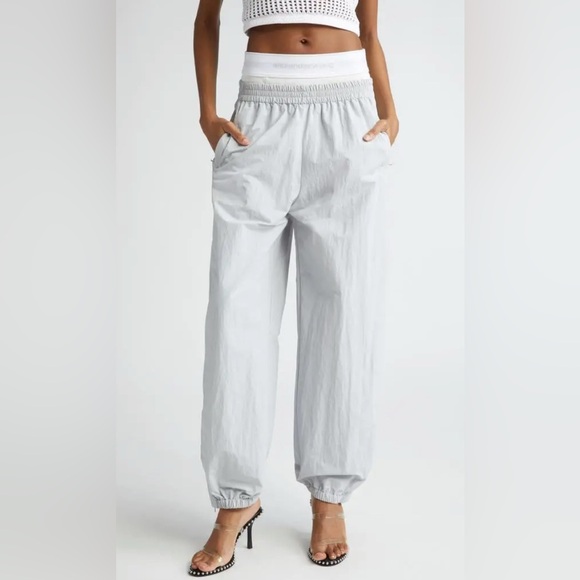 ALEXANDER WANG Track Pants Integrated Logo
Waistband Boxer Woven Joggers XS - Picture 1 of 17